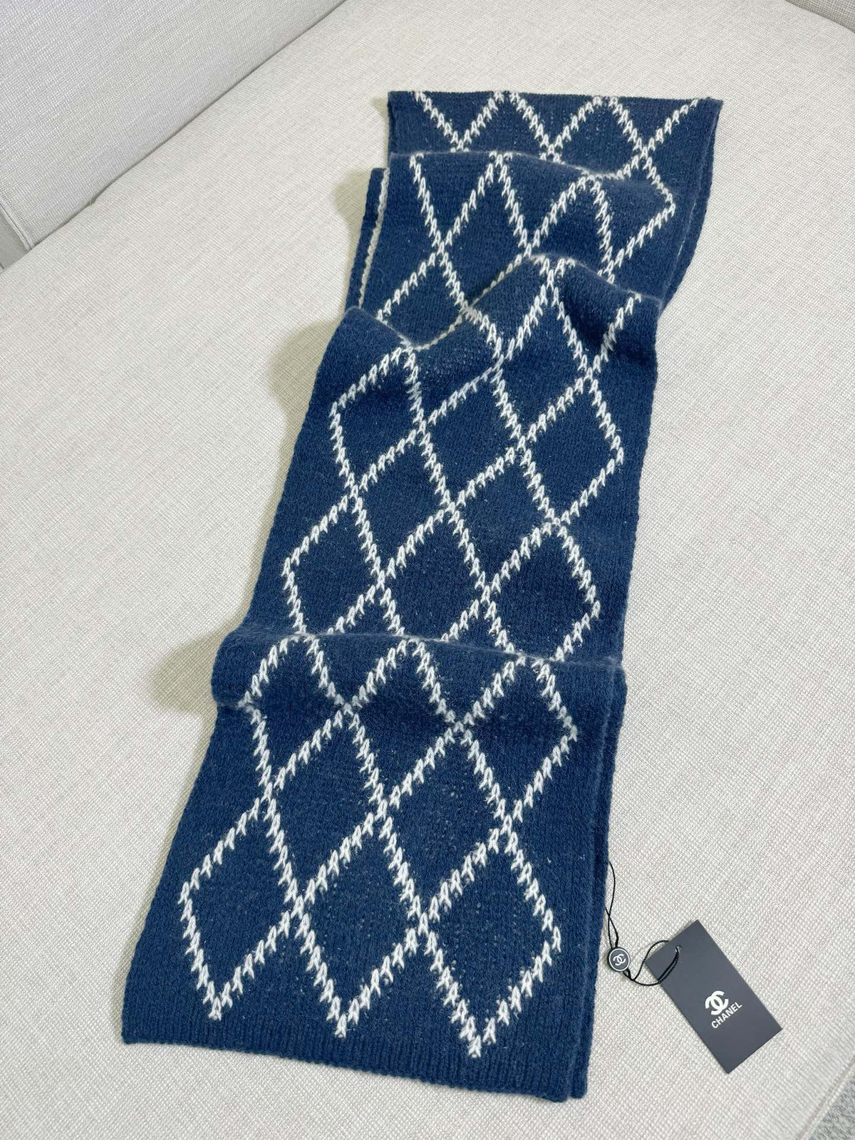 Chanel Logo Detail Knit Scarf - 974269999 - Photo 5