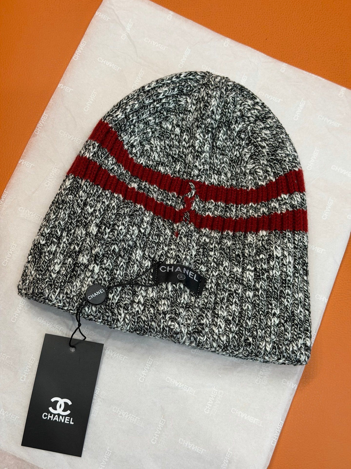 Chanel Jacquard Colorblock Beanie - 1245543947 - Photo 5