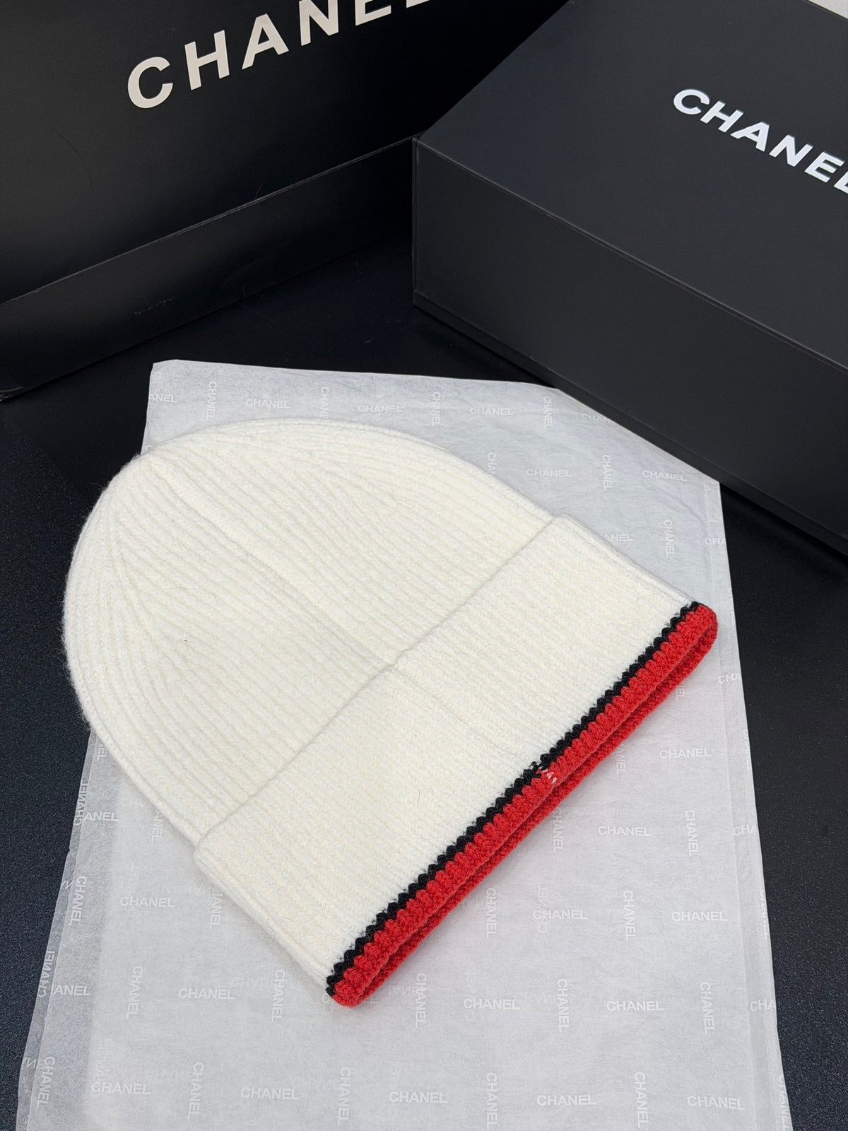 Chanel Embroidered Colorblock Beanie - 1245544830 - Photo 5