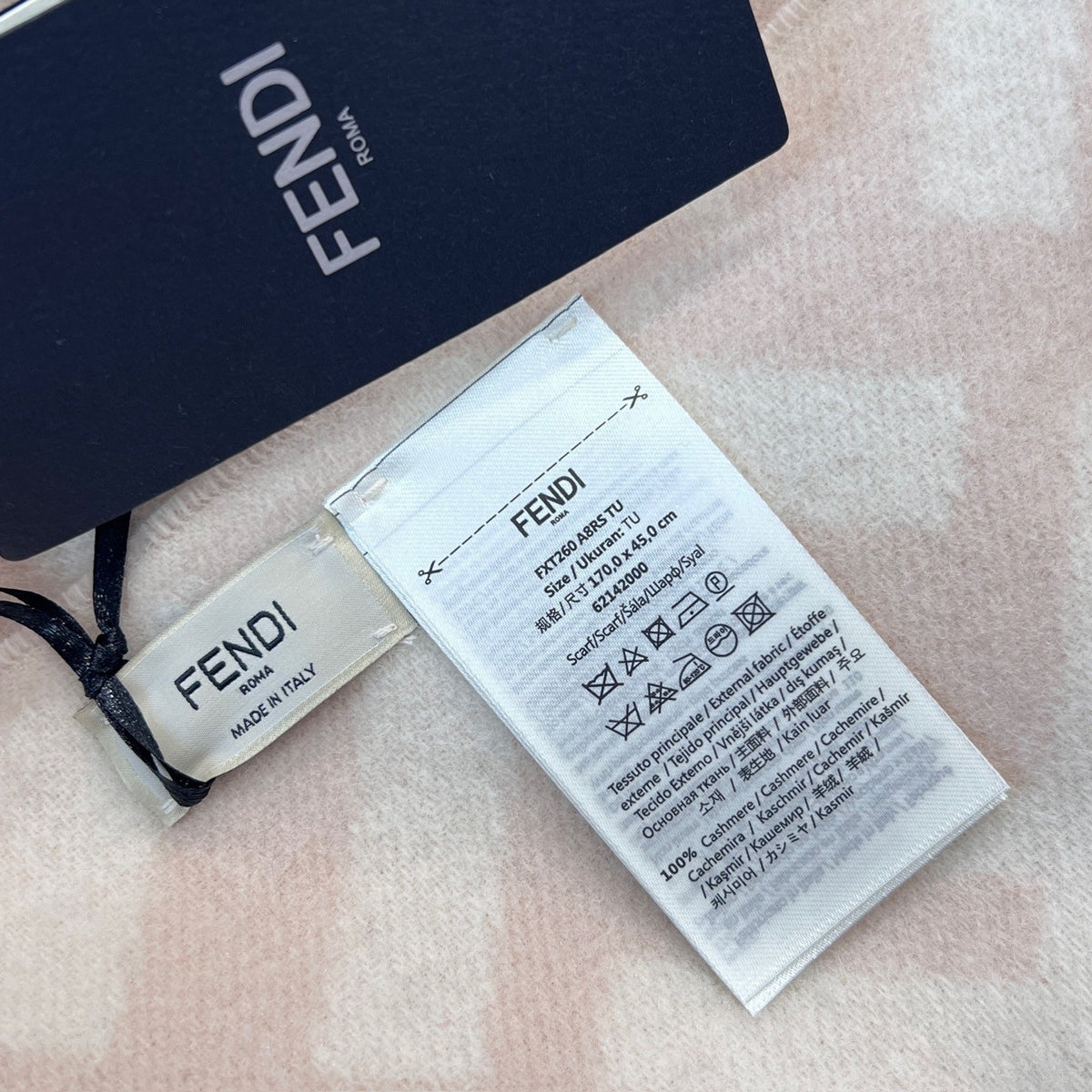 Fendi Jacquard Logo Detail Scarf - 1245378822 - Photo 5