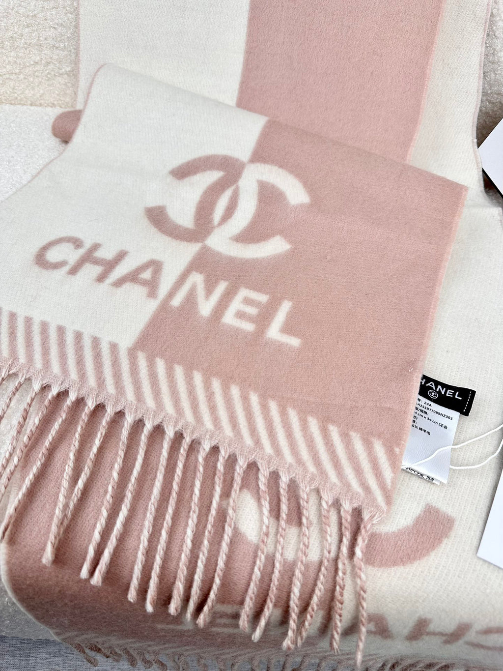 Chanel Jacquard Colorblock Scarf - 926560627 - Photo 6