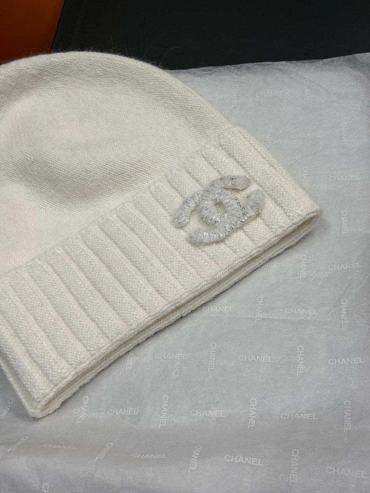 Chanel Embroidered Knit Beanie - 1245544678 - Photo 6