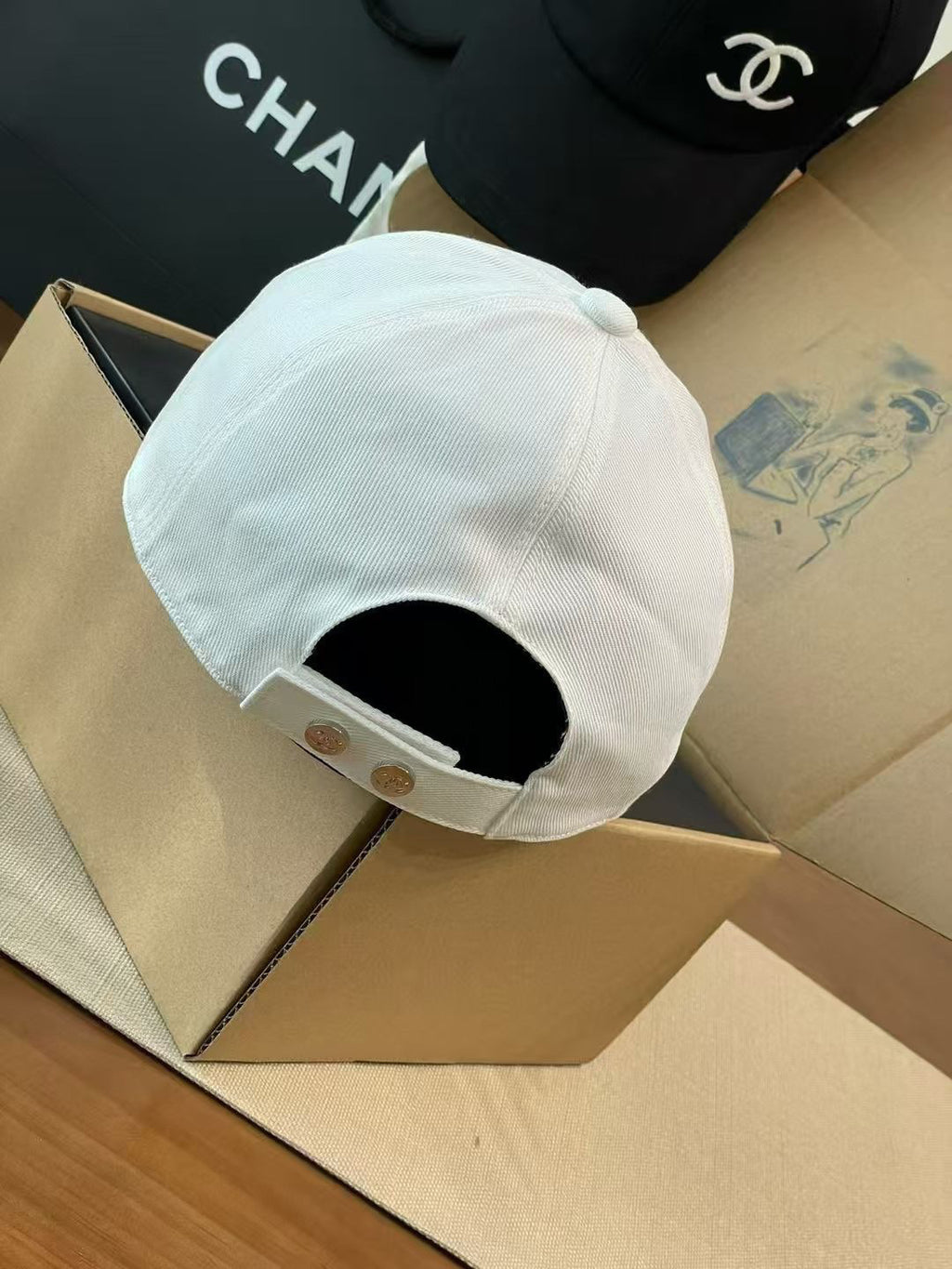 Chanel Logo Detail Baseball Cap - 1054042461 - Photo 6