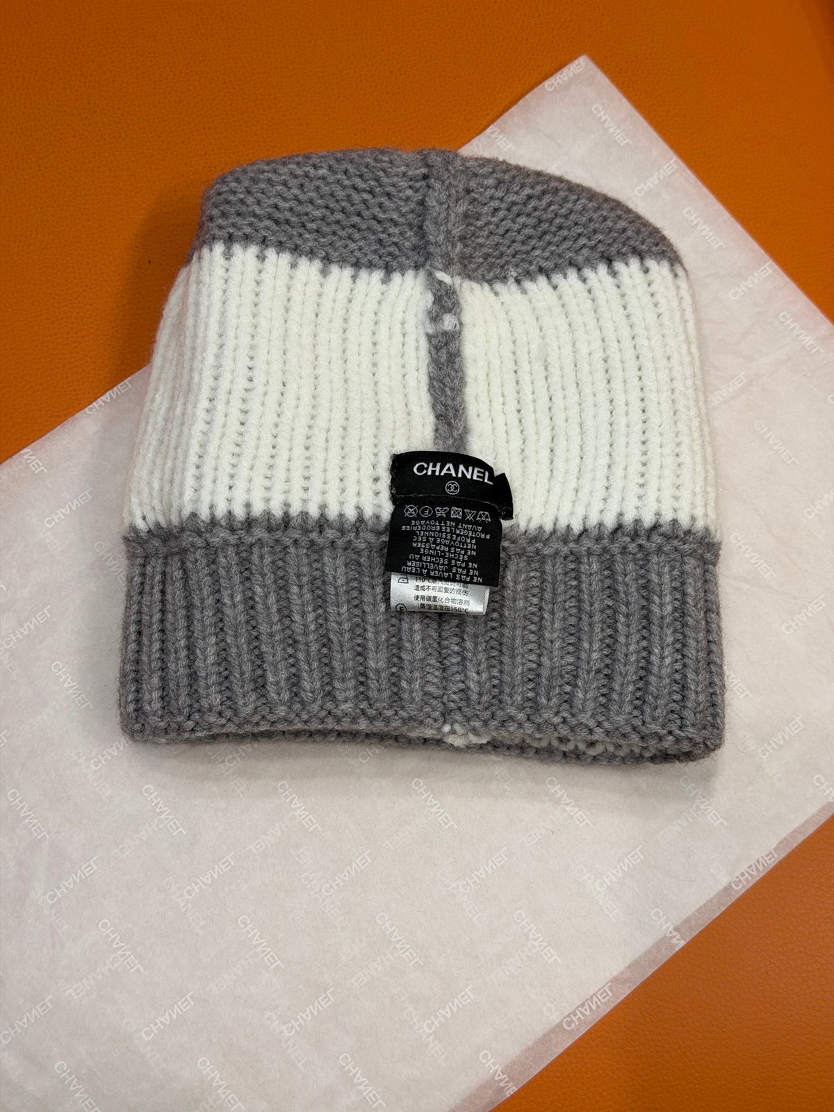 Chanel Jacquard Colorblock Beanie - 1245543566 - Photo 6
