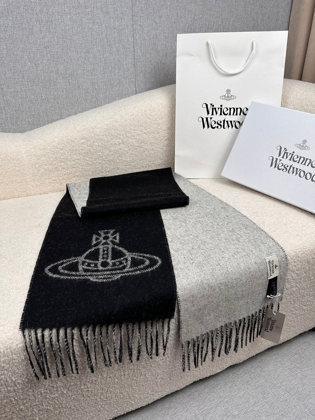 Vivienne Westwood Jacquard Logo Detail Scarf - 973237511 - Photo 6