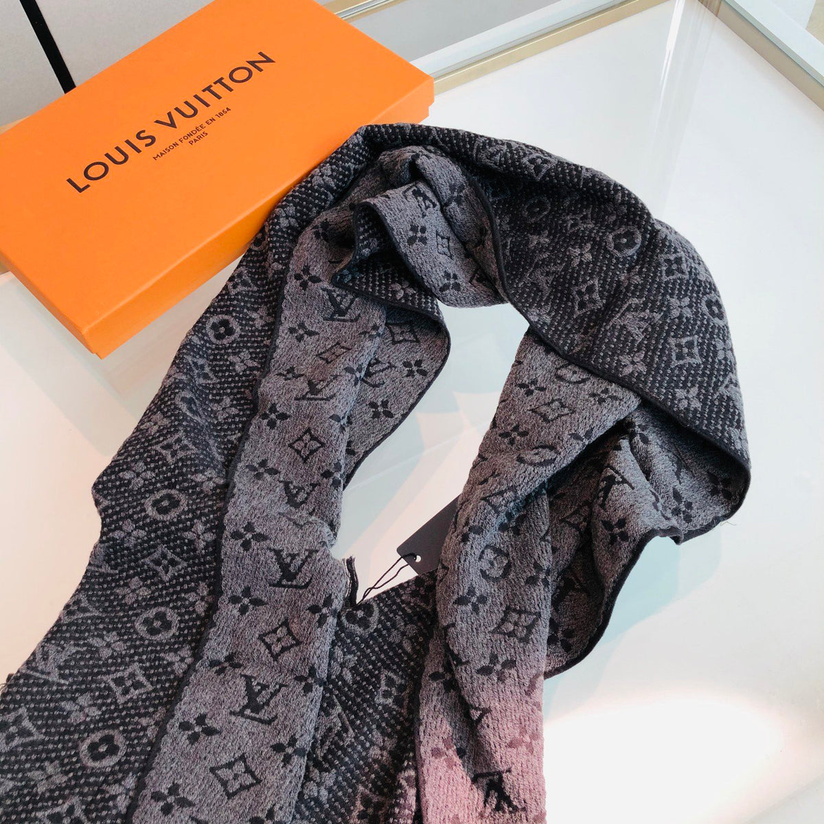 Louis Vuitton Jacquard Logo Detail Scarf - 979032567 - Photo 6