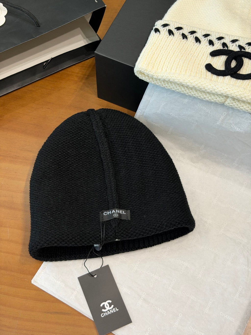 Chanel Colorblock Knit Beanie - 1245544057 - Photo 6
