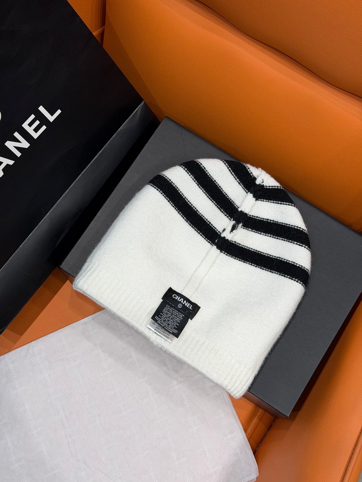 Chanel Colorblock Knit Beanie - 1245543817 - Photo 6