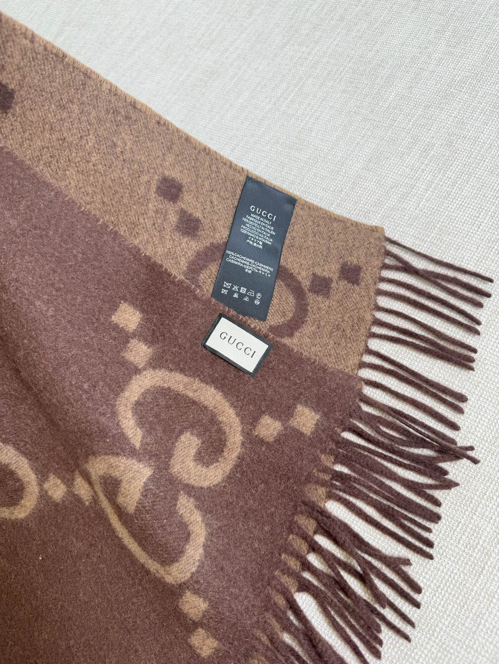 Gucci Jacquard Colorblock Scarf - 973282701 - Photo 6