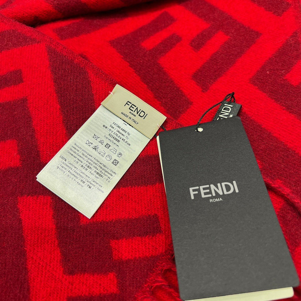 Fendi Jacquard Logo Detail Scarf - 1245378394 - Photo 6