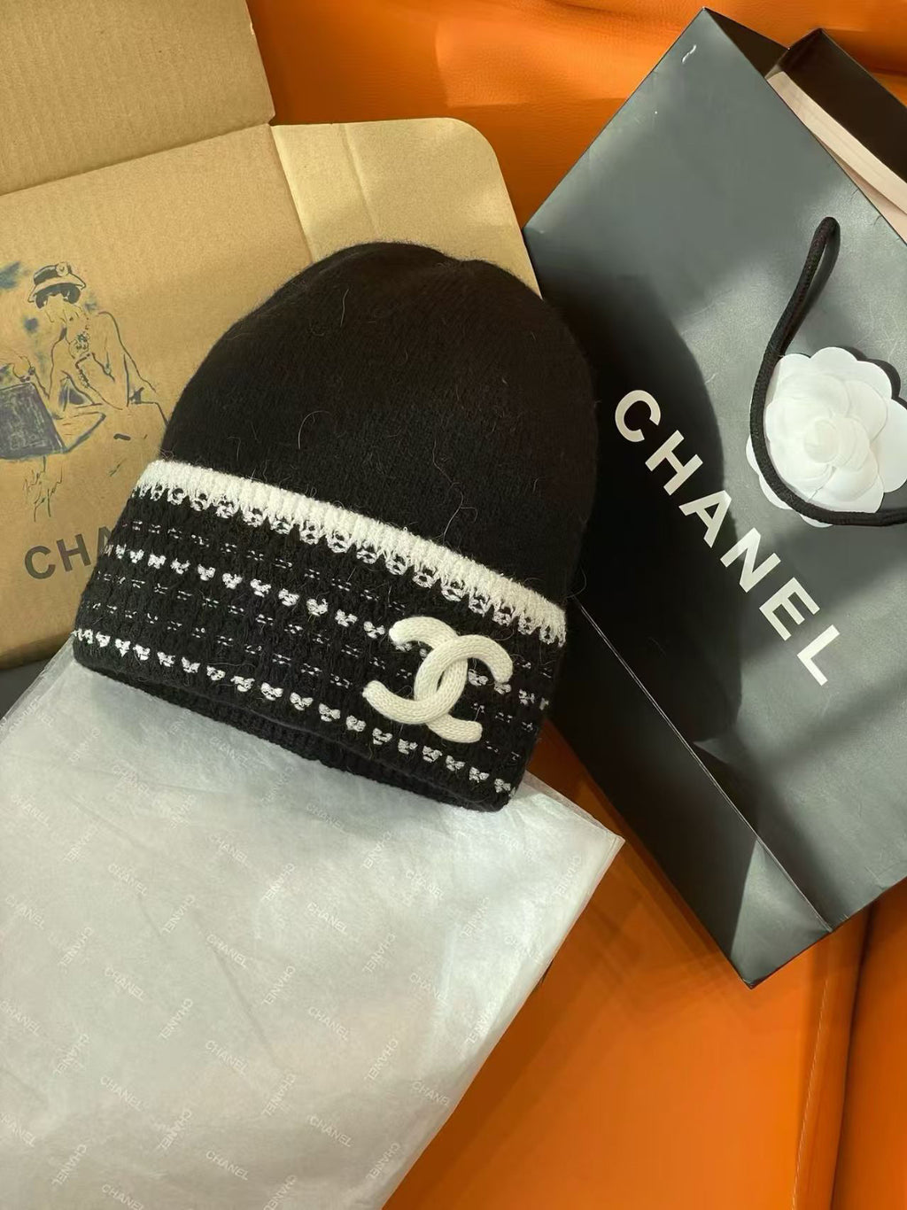 Chanel Logo Detail Knit Beanie - 1149273130 - Photo 6