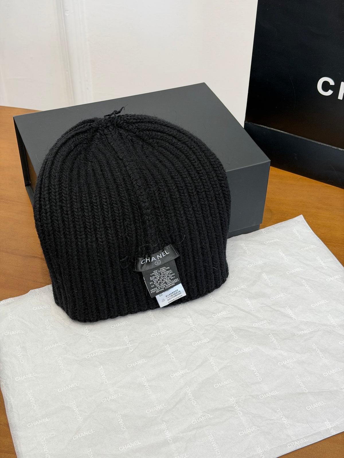 Chanel Colorblock Knit Beanie - 1245544740 - Photo 6