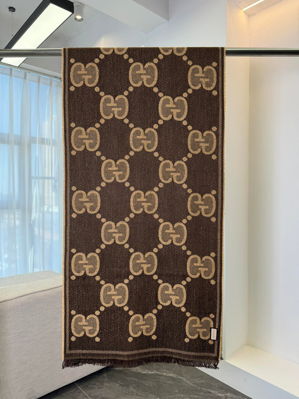 Gucci Jacquard Logo Detail Scarf - 973237668 - Photo 6
