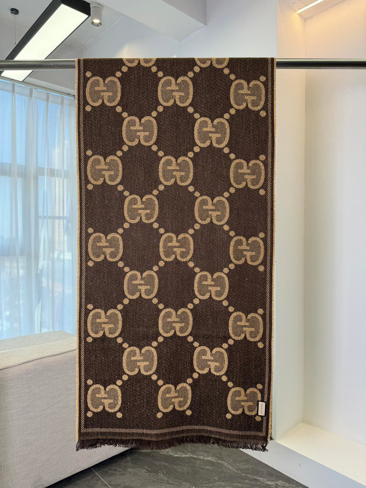 Gucci Jacquard Logo Detail Scarf - 973237668 - Photo 6