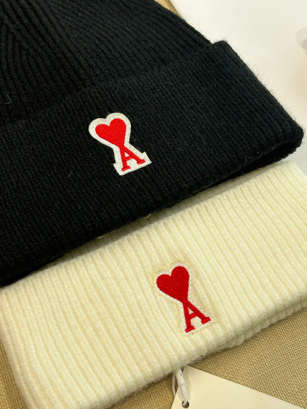 Ami Paris Embroidered Knit Beanie - 1107214118 - Photo 6