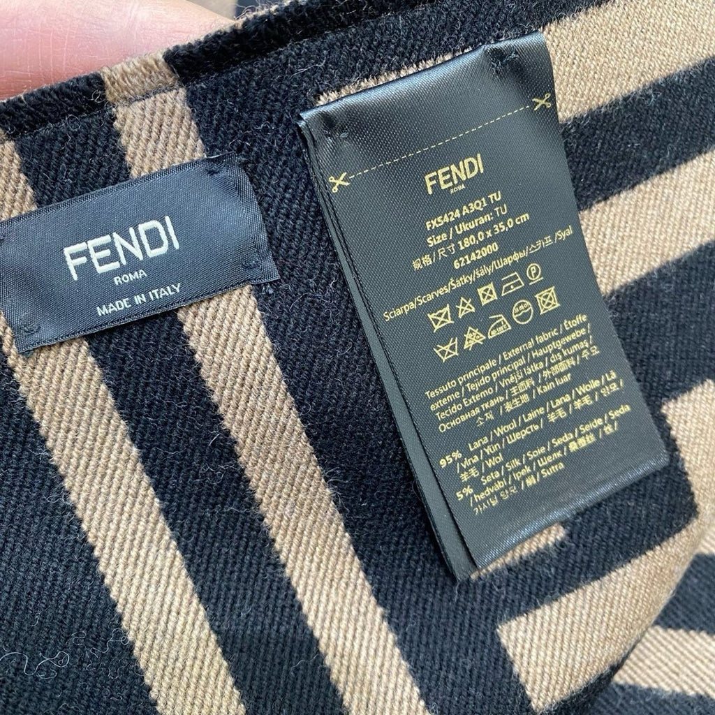 Fendi Jacquard Logo Detail Scarf - 1245380900 - Photo 6