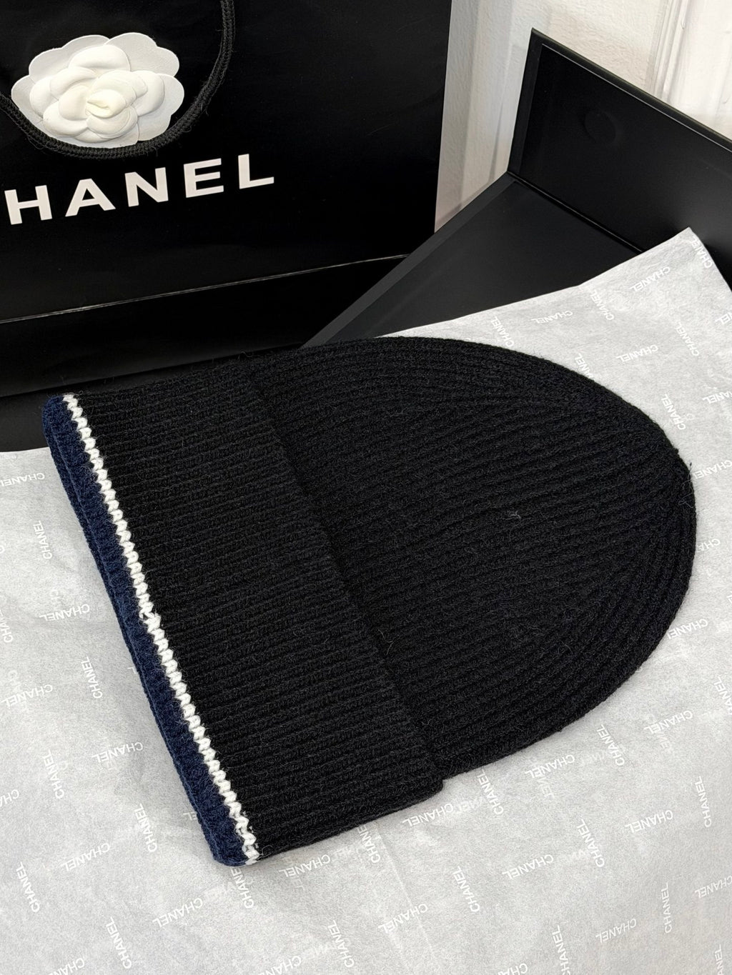 Chanel Embroidered Colorblock Beanie - 1245544797 - Photo 6