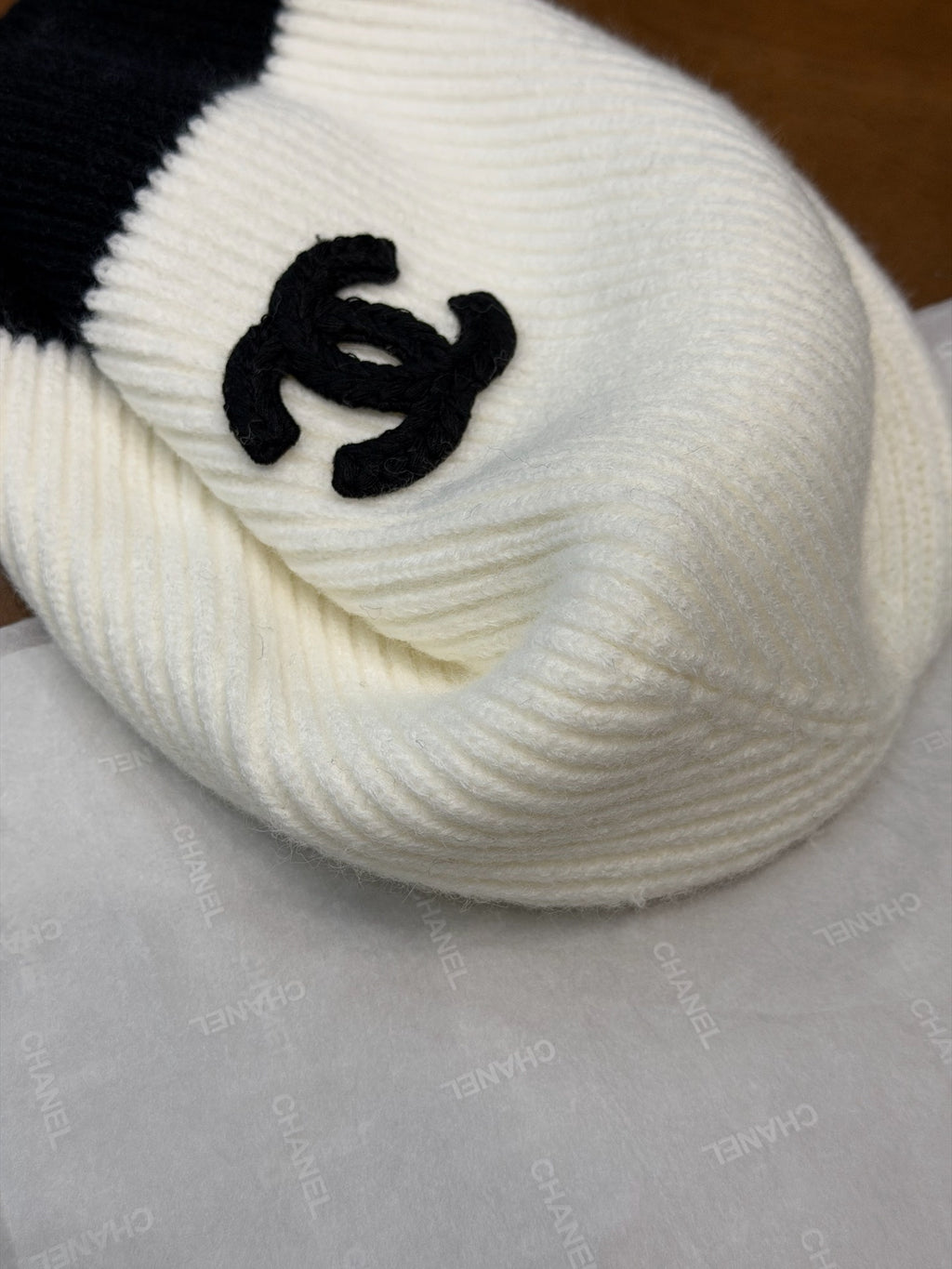 Chanel Colorblock Knit Beanie - 1245543836 - Photo 6