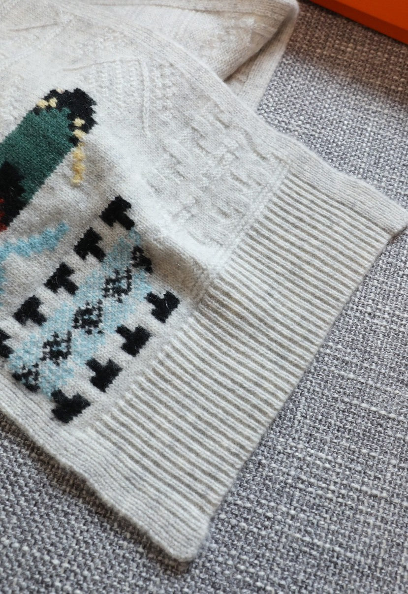 Hermes Jacquard Knit Scarf - 945367605 - Photo 6