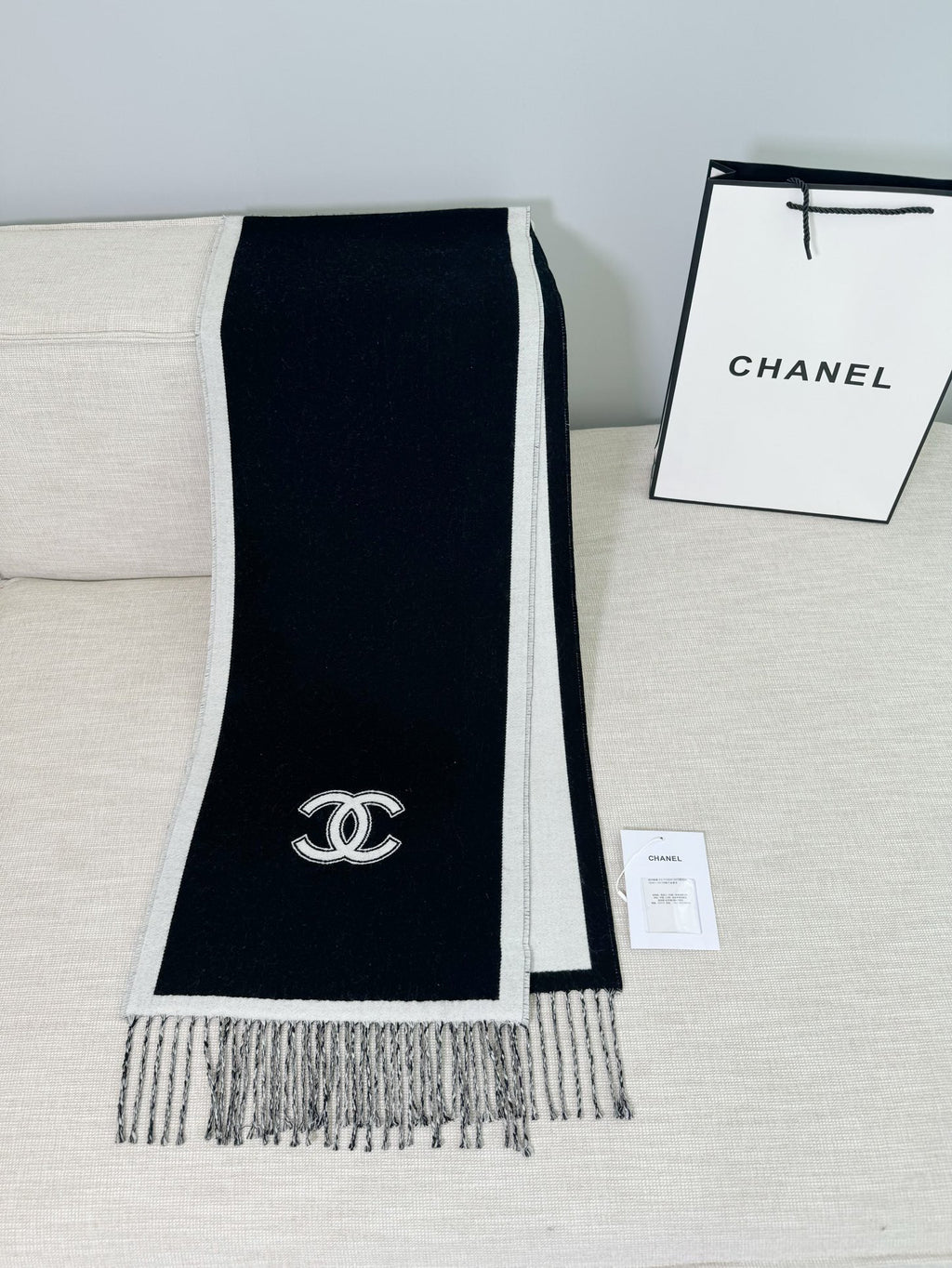 Chanel Colorblock Scarf - 973282942 - Photo 6
