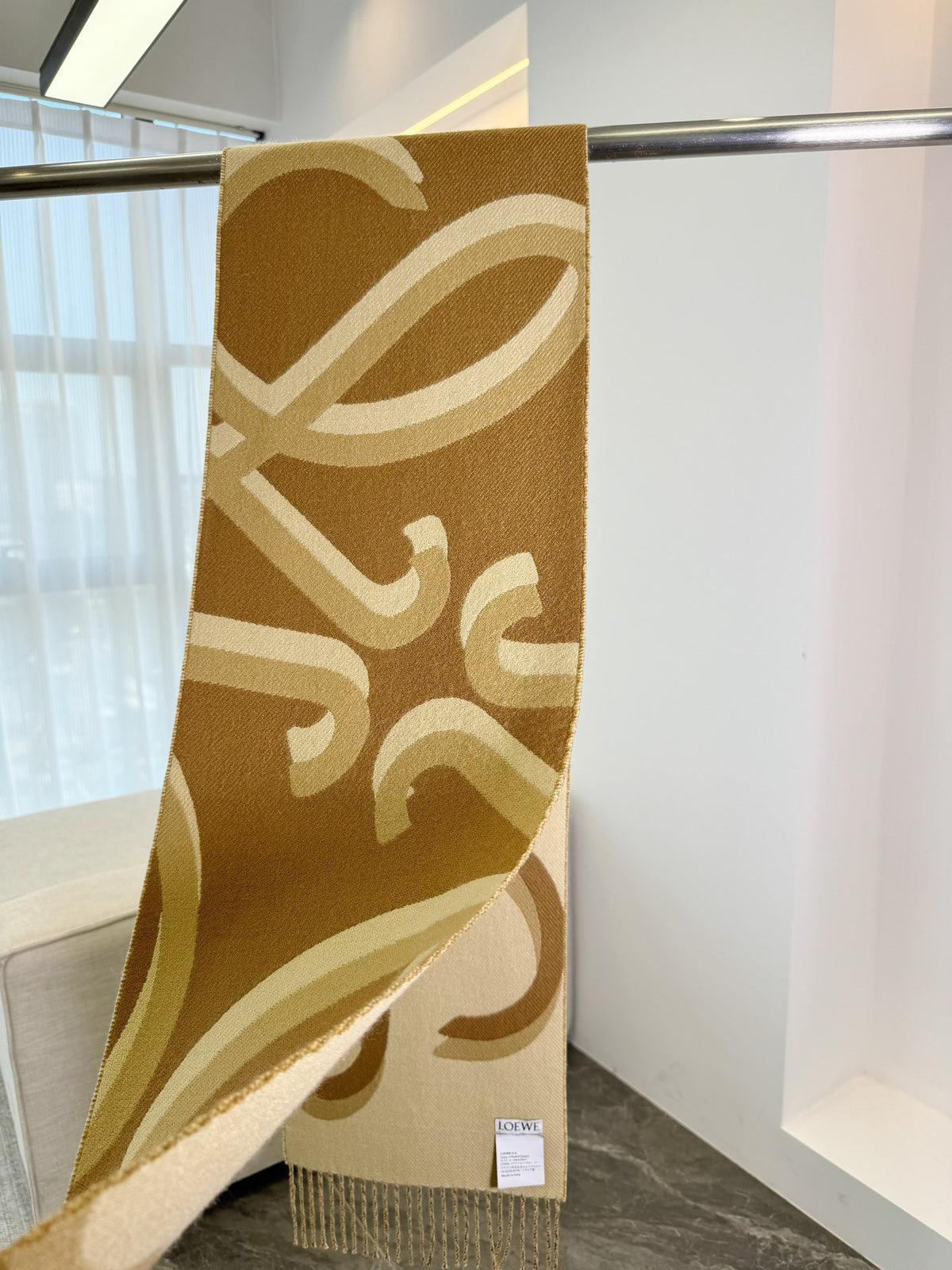 Loewe Jacquard Logo Detail Scarf - 973237724 - Photo 6
