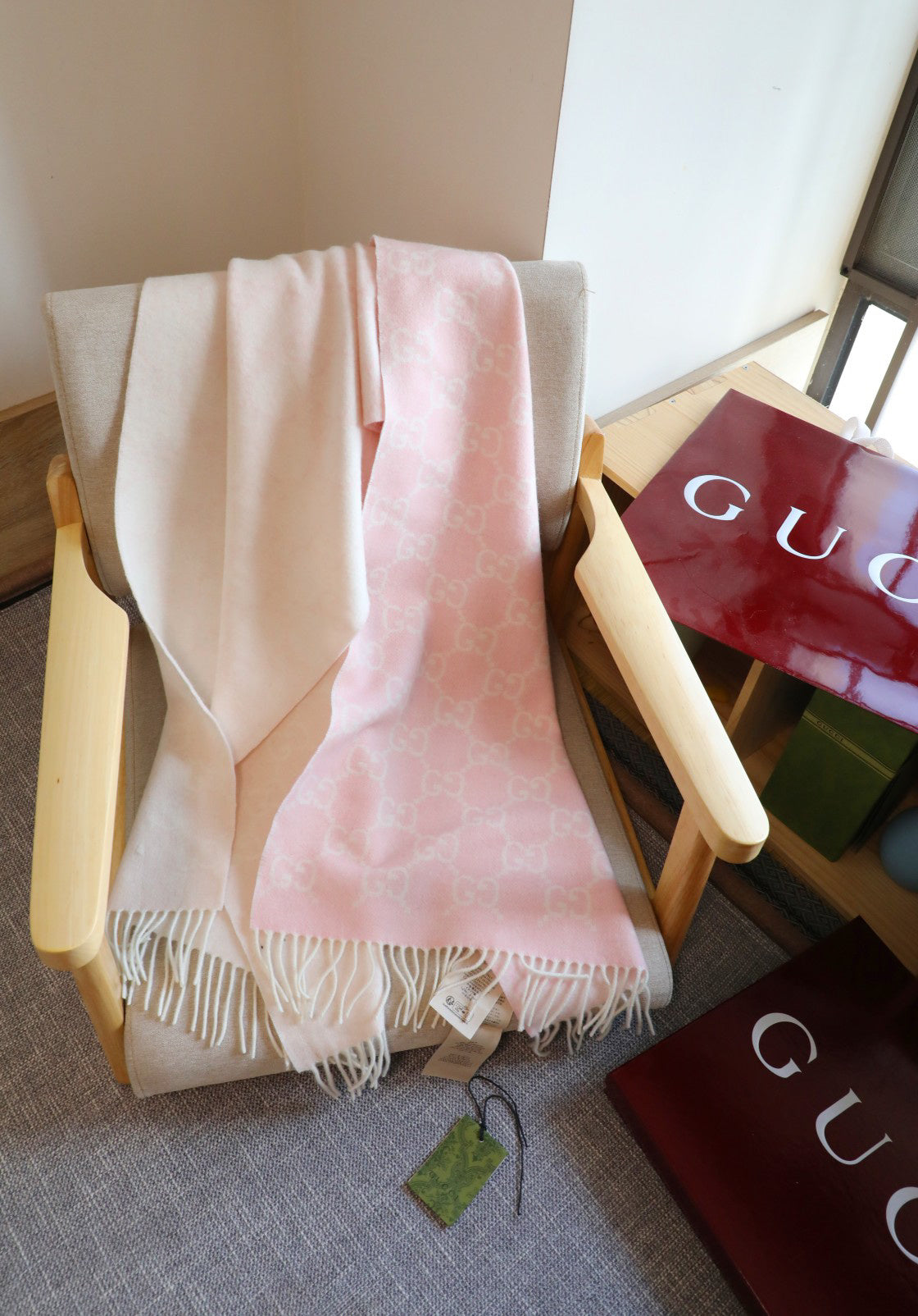 Gucci Jacquard Gradient Scarf - 973238777 - Photo 6