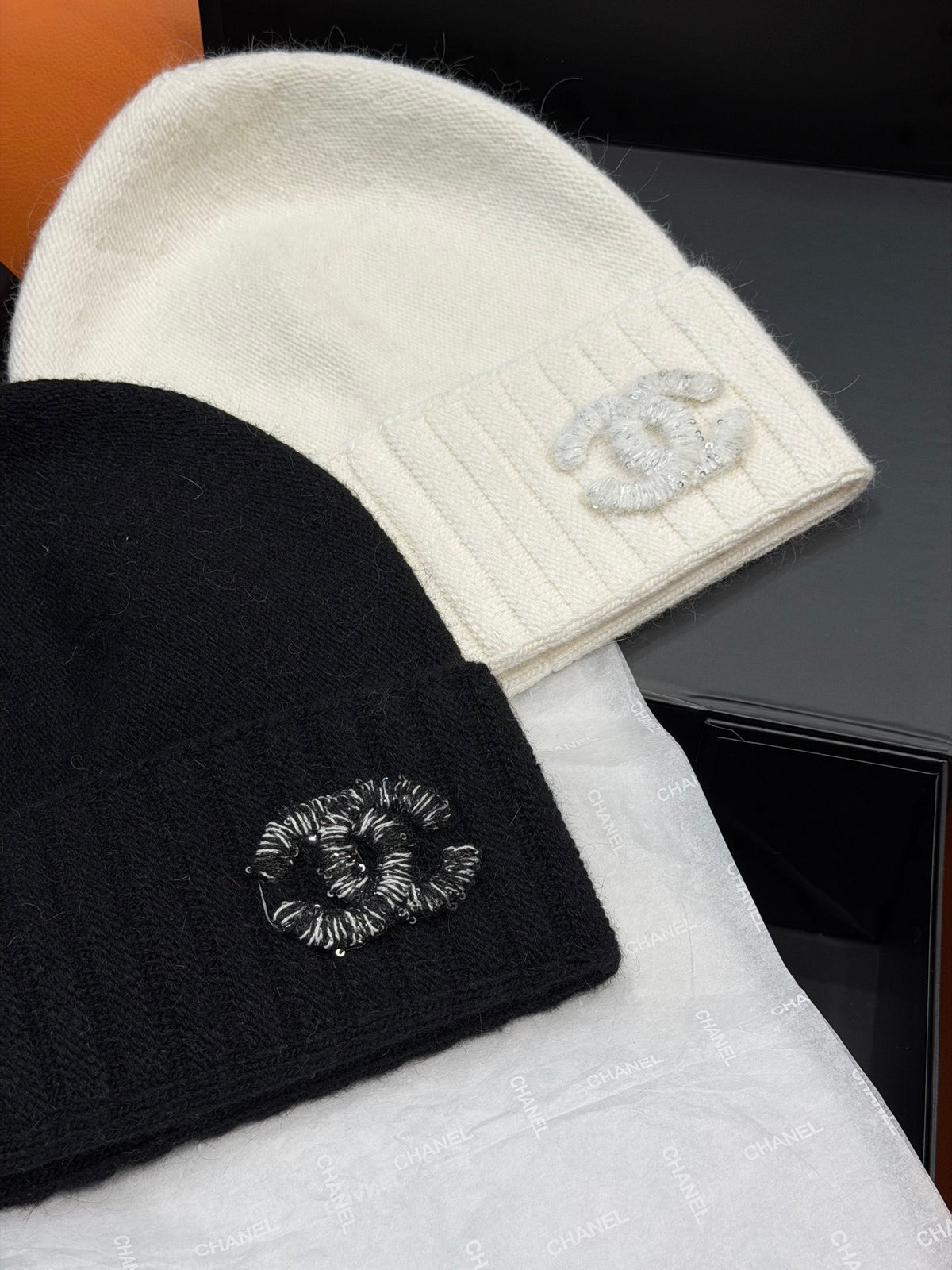 Chanel Embroidered Knit Beanie - 1245544682 - Photo 6