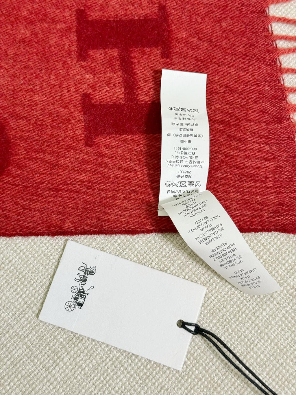 Coach Logo Detail Scarf - 973282494 - Photo 6