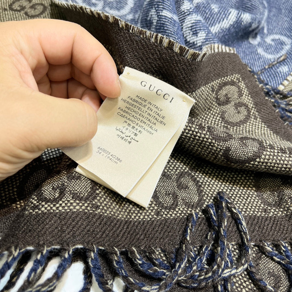 Gucci Jacquard Logo Detail Scarf - 979032619 - Photo 6