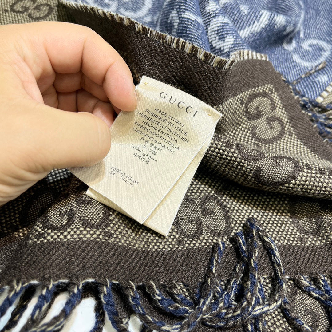 Gucci Jacquard Logo Detail Scarf - 979032619 - Photo 6