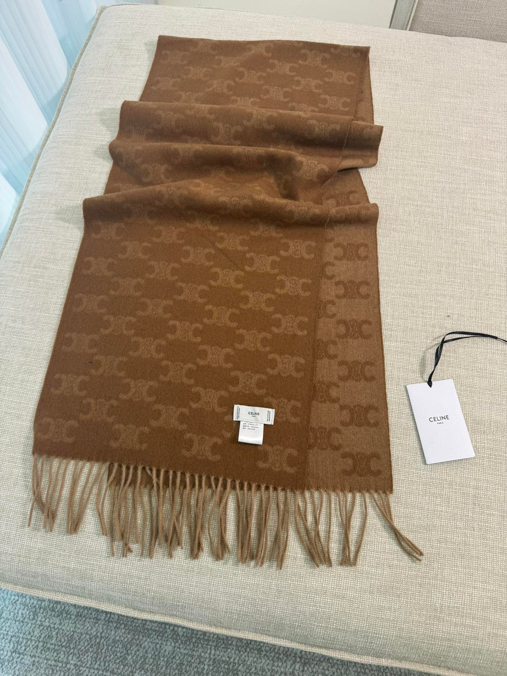 Celine Logo Detail Scarf - 973646868 - Photo 6