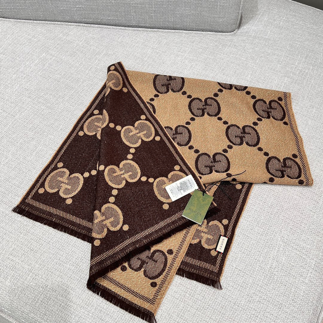 Gucci Jacquard Logo Detail Scarf - 974270188 - Photo 6