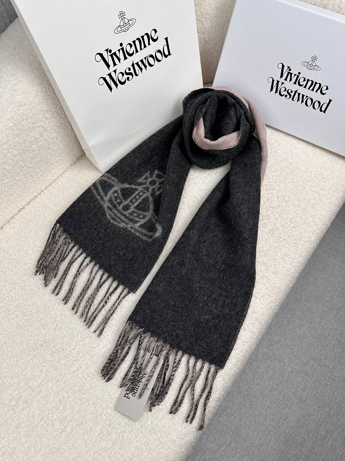 Vivienne Westwood Jacquard Logo Detail Scarf - 973237496 - Photo 6