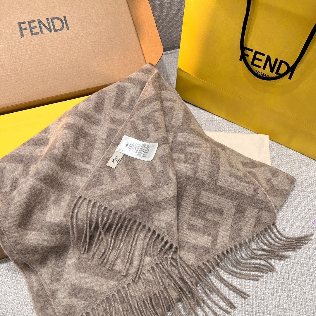 Fendi Jacquard Logo Detail Scarf - 1245379552 - Photo 6