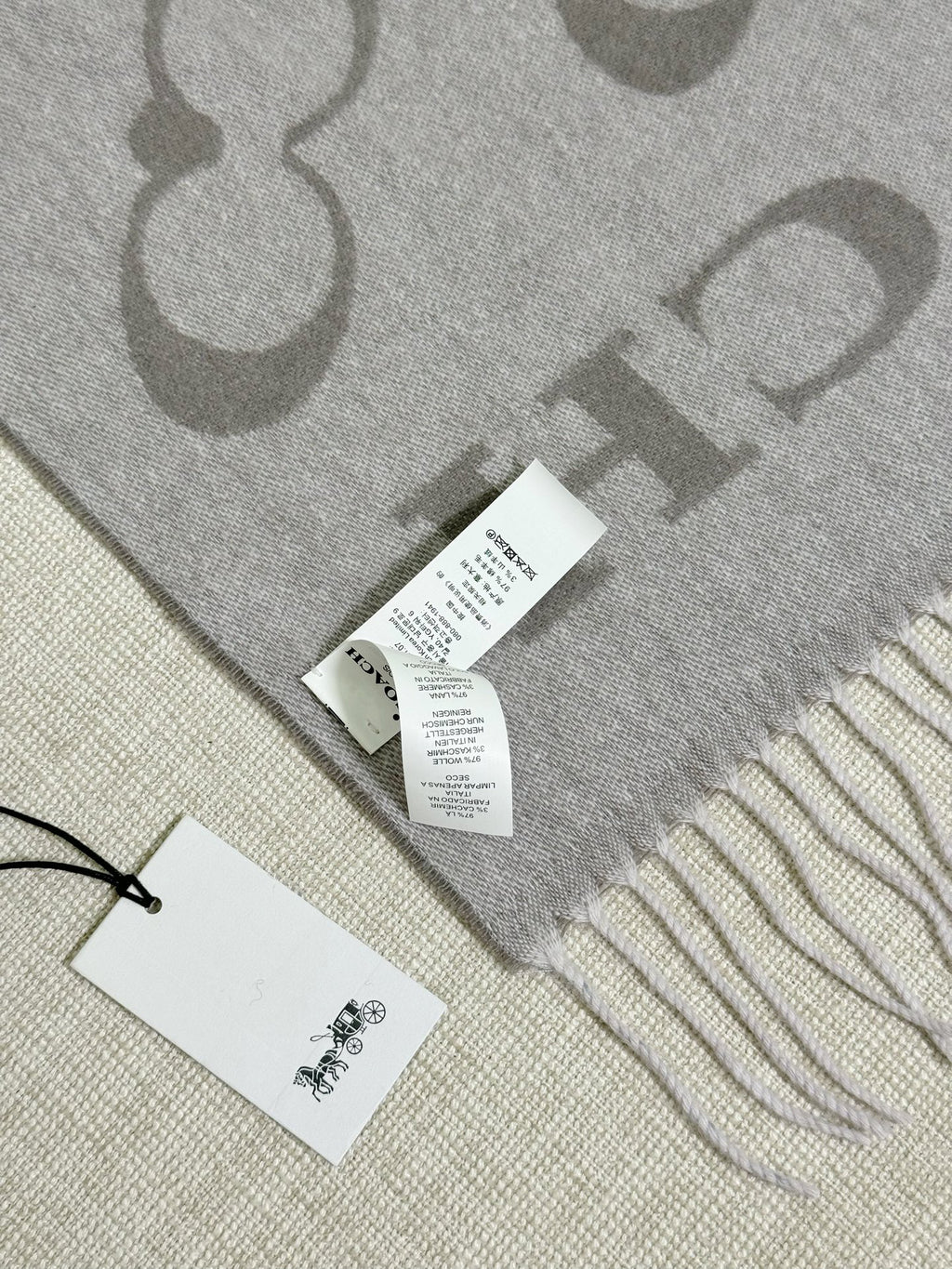 Coach Logo Detail Scarf - 973282533 - Photo 6