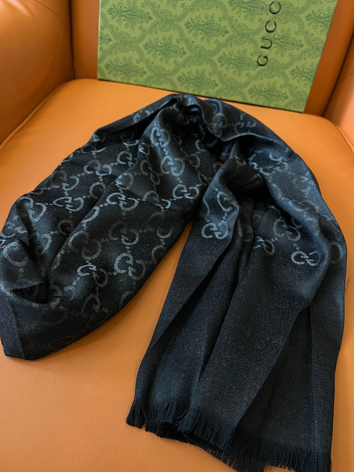 Gucci Jacquard Logo Detail Scarf - 934801515 - Photo 6