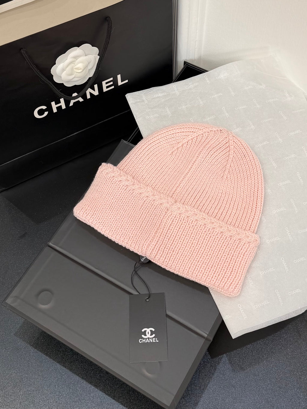 Chanel Jacquard Colorblock Beanie - 1245544416 - Photo 6