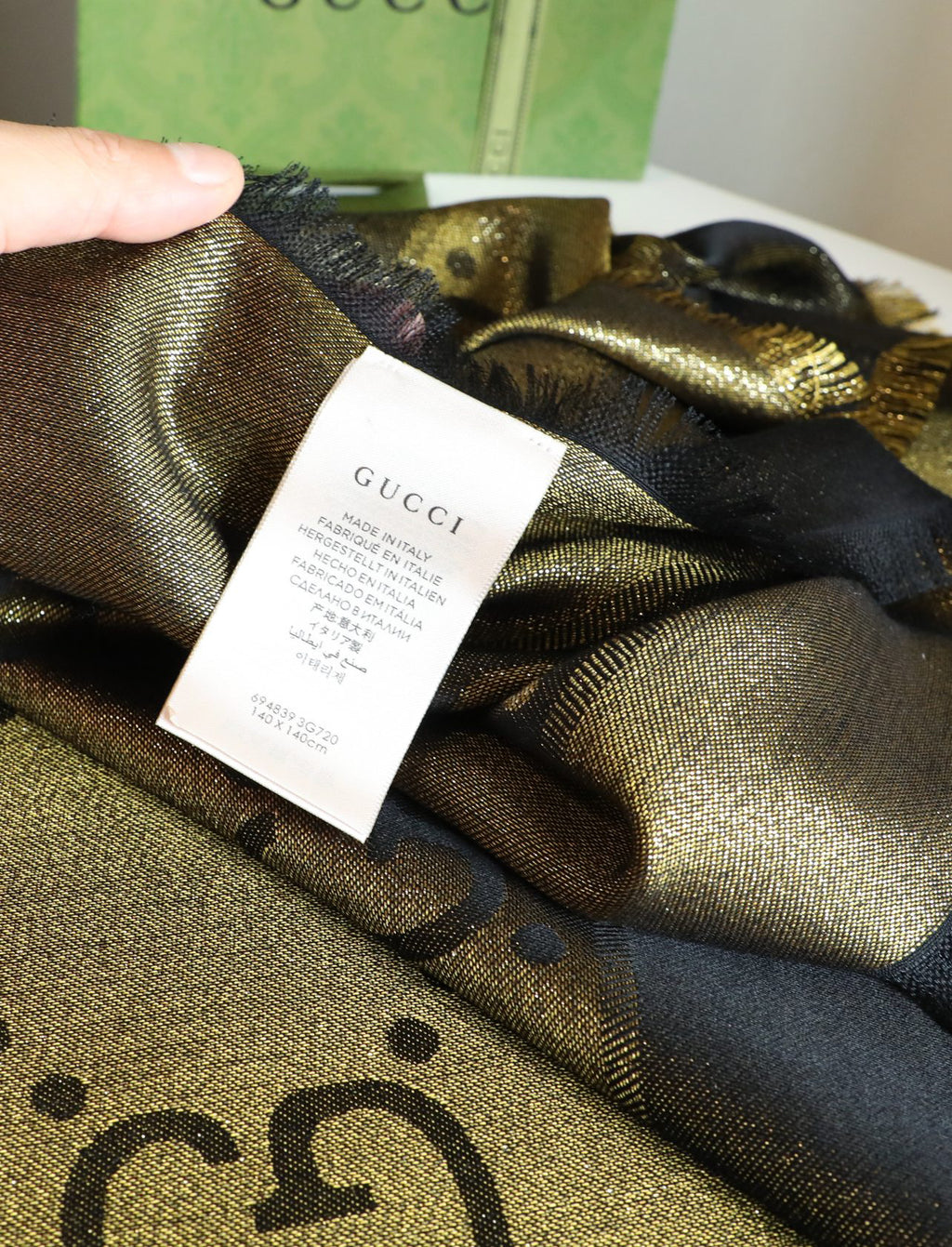 Gucci Square Scarf - 965874368 - Photo 6