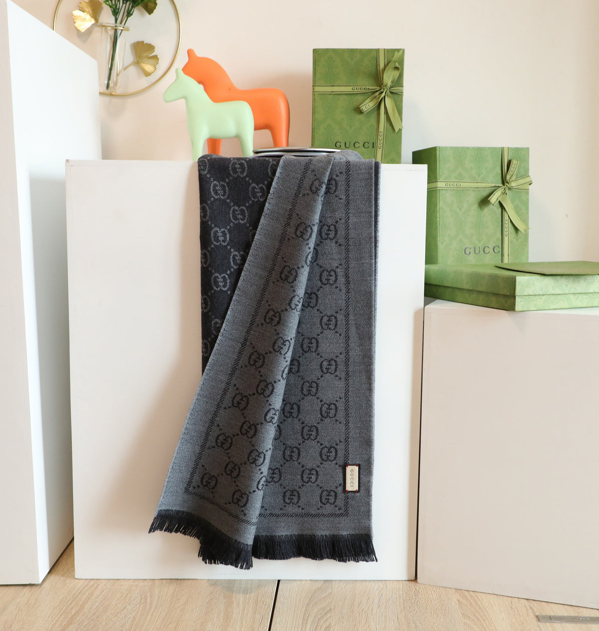 Gucci Colorblock Scarf - 973238753 - Photo 6