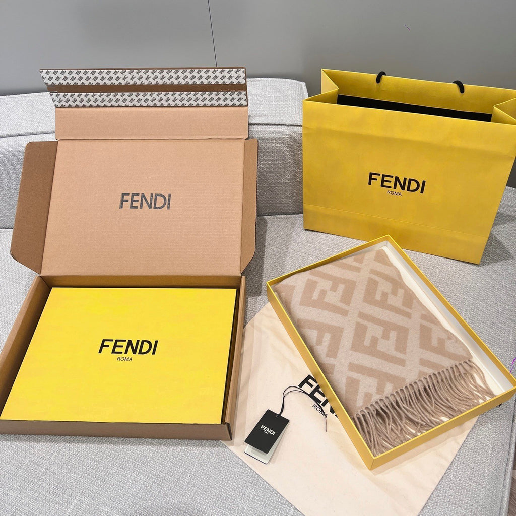 Fendi Jacquard Logo Detail Scarf - 1245377984 - Photo 6