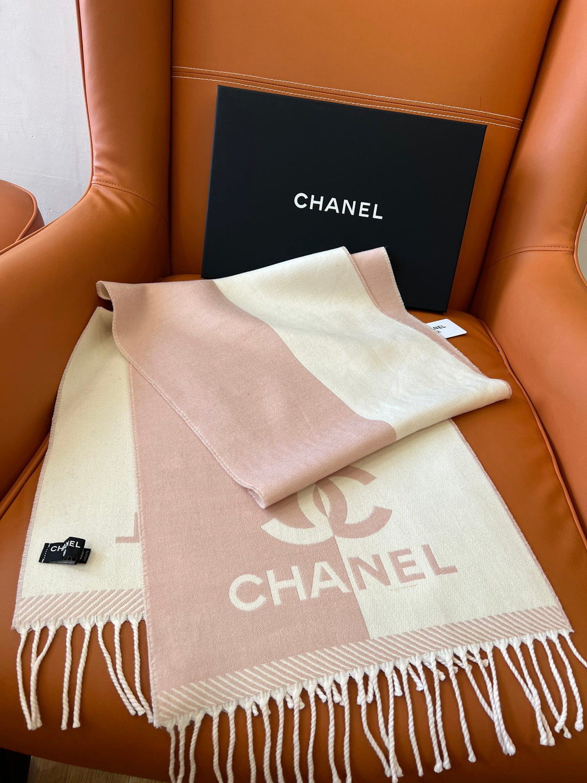 Chanel Jacquard Colorblock Scarf - 985843958 - Photo 6