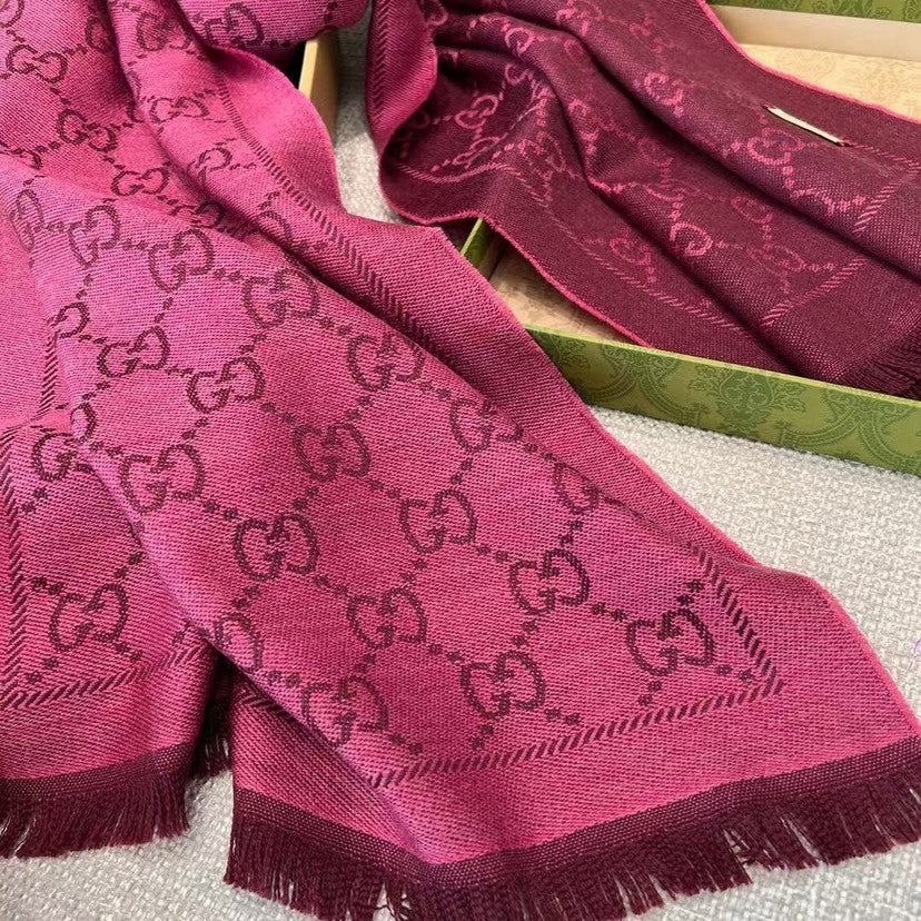 Gucci Jacquard Logo Detail Scarf - 946571899 - Photo 6