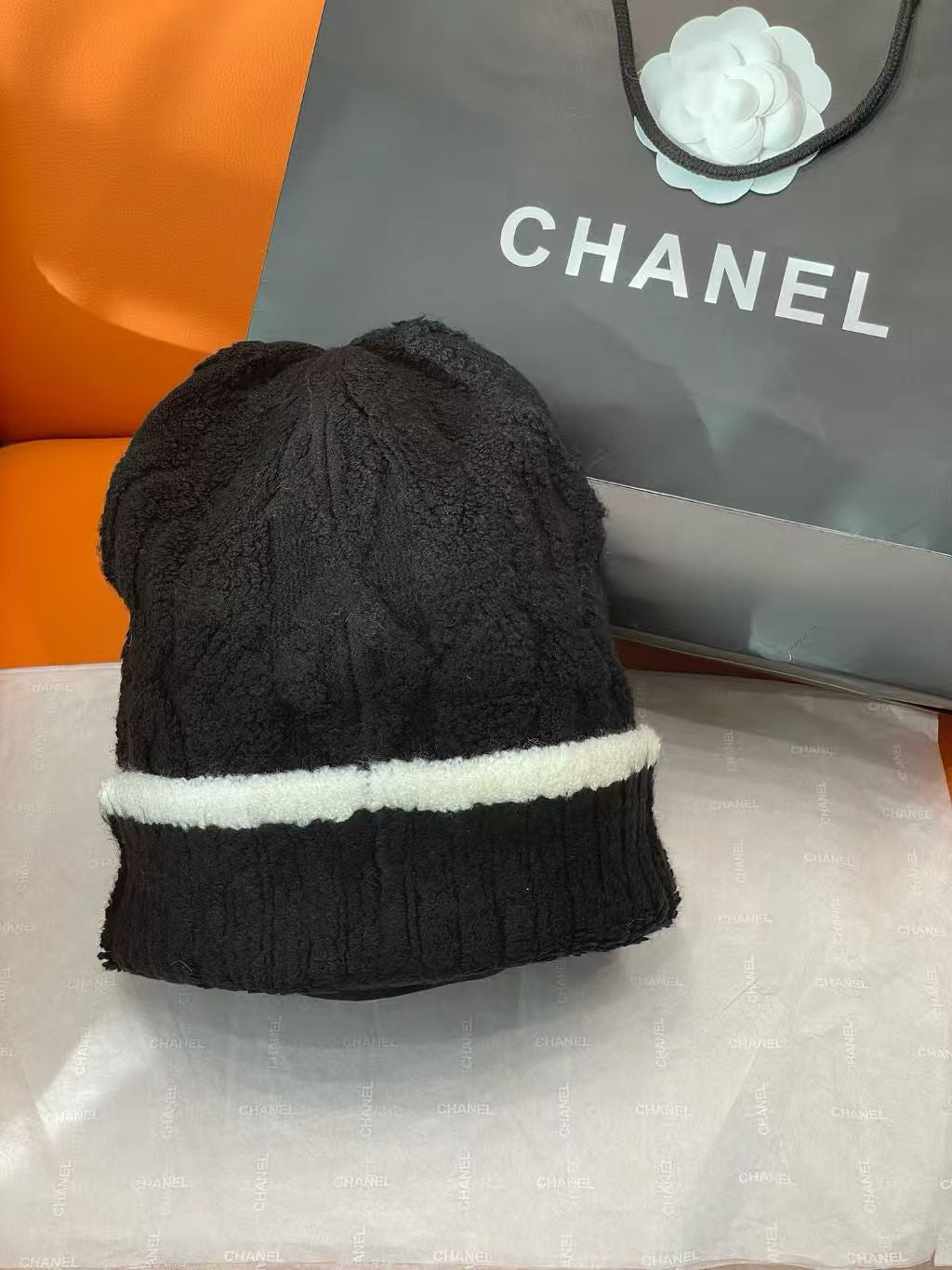 Chanel Colorblock Knit Beanie - 1149273248 - Photo 6