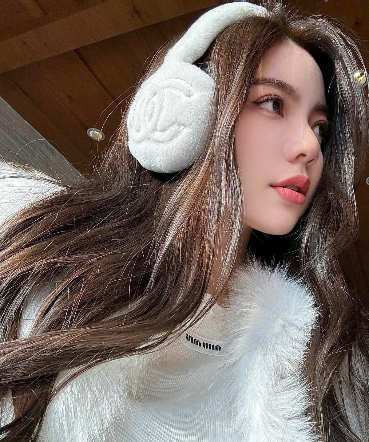 Chanel Embroidered Logo Detail Earmuffs - 962537099 - Photo 6