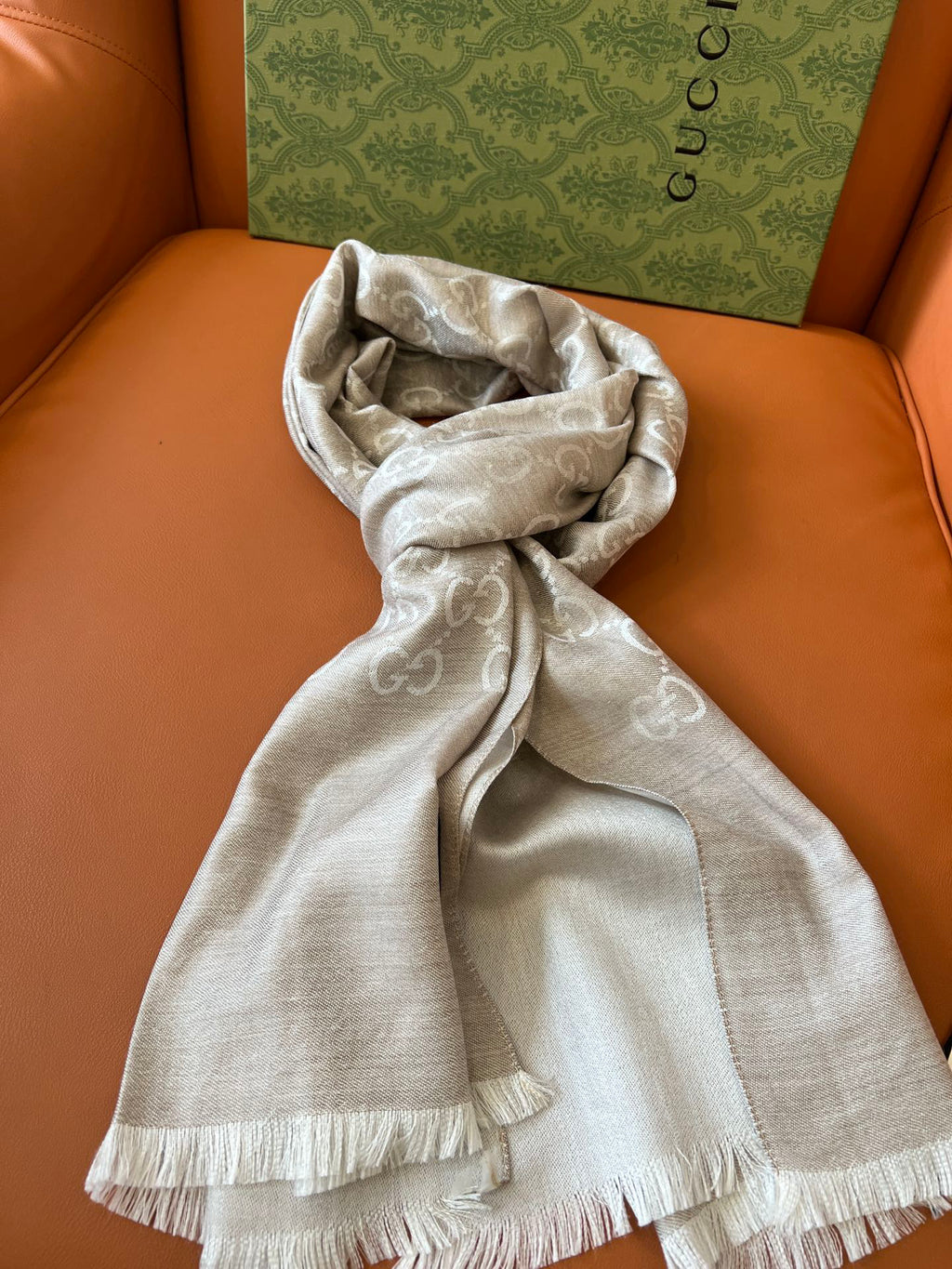 Gucci Jacquard Logo Detail Scarf - 985844482 - Photo 7
