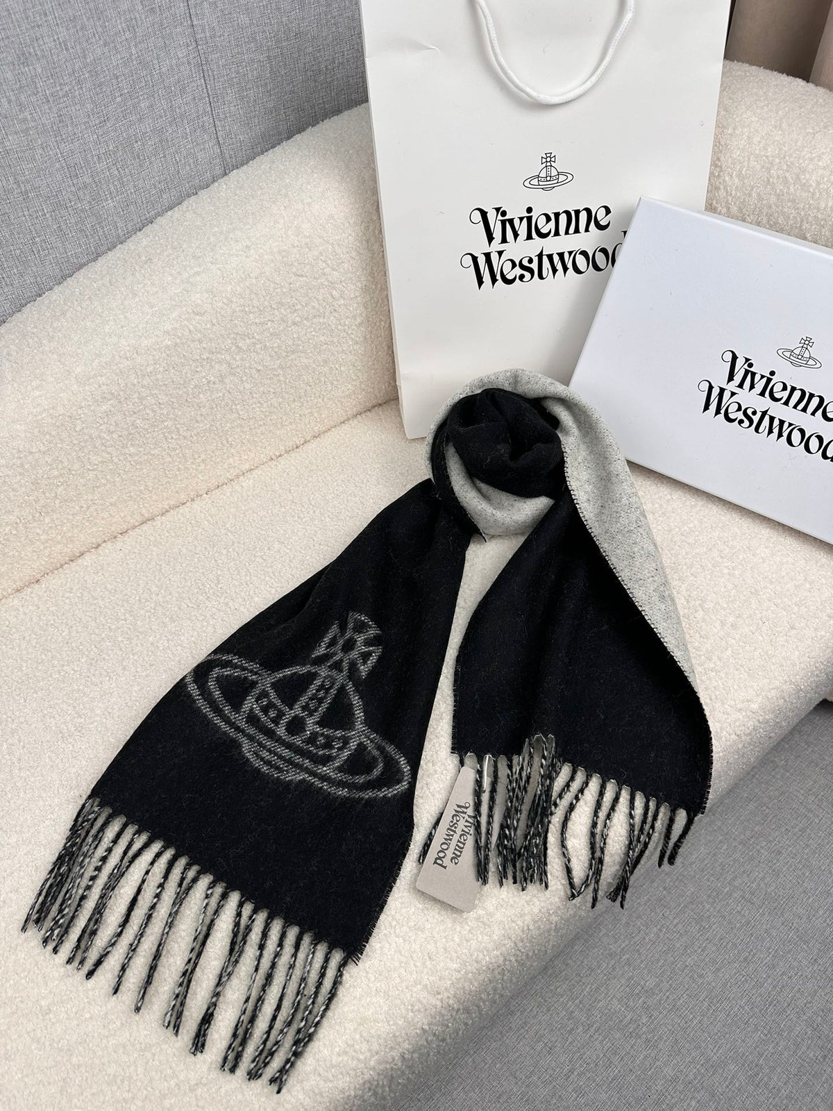 Vivienne Westwood Jacquard Logo Detail Scarf - 973237511 - Photo 7