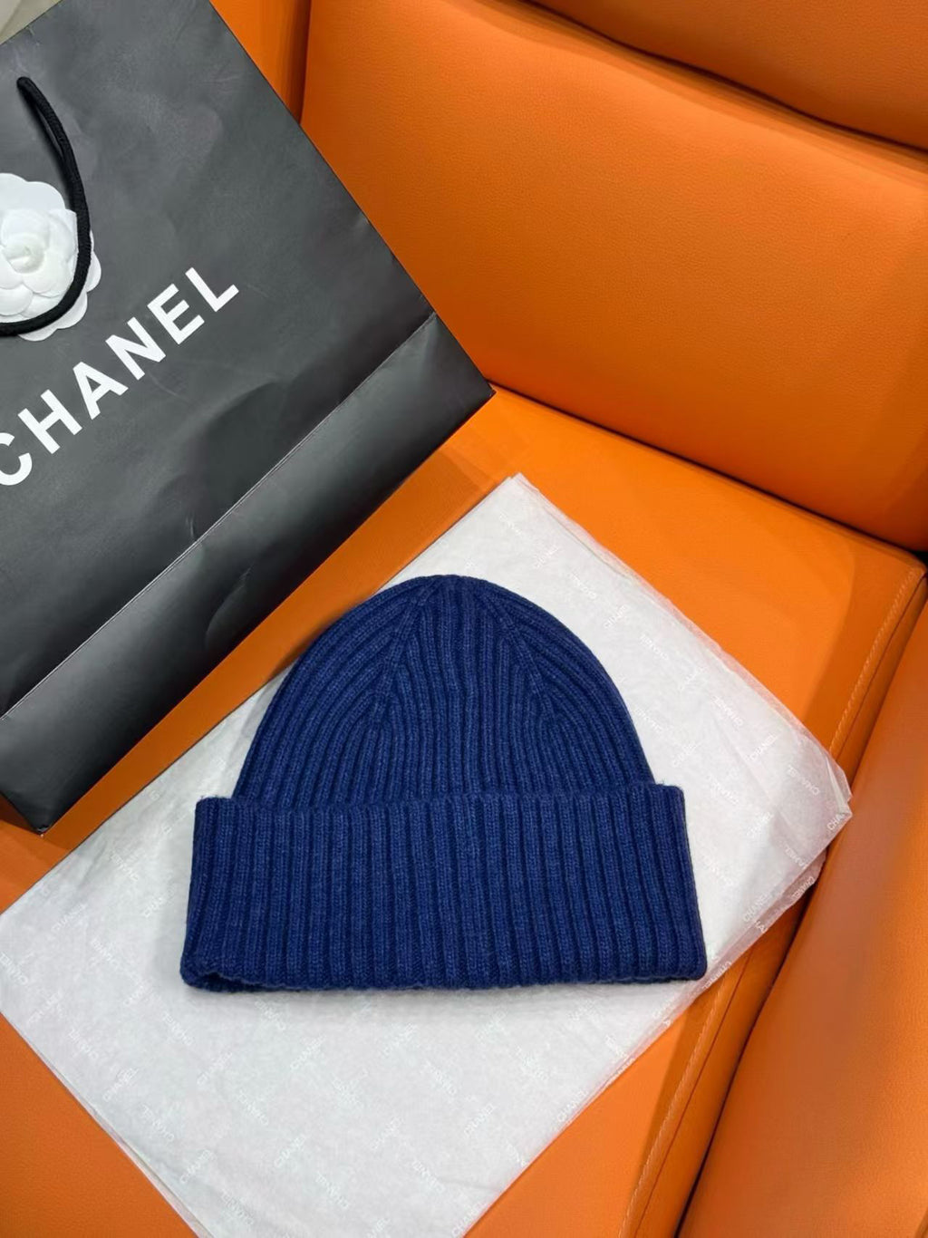 Chanel Logo Detail Knit Beanie - 1149273282 - Photo 7