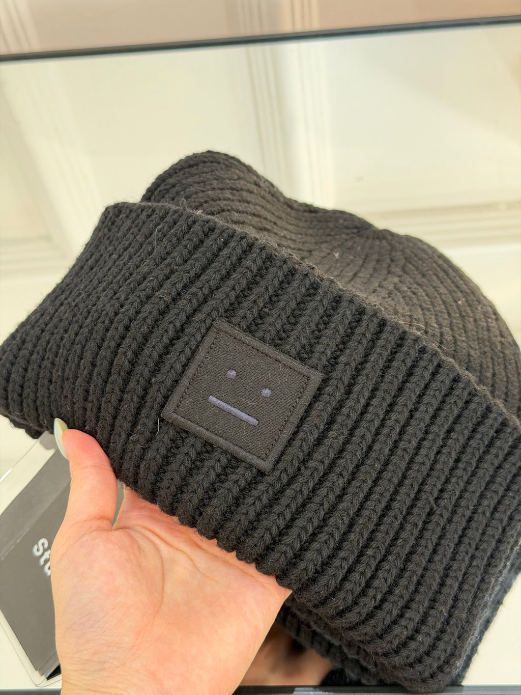 Acne Studios Logo Detail Knit Beanie - 1243996916 - Photo 7