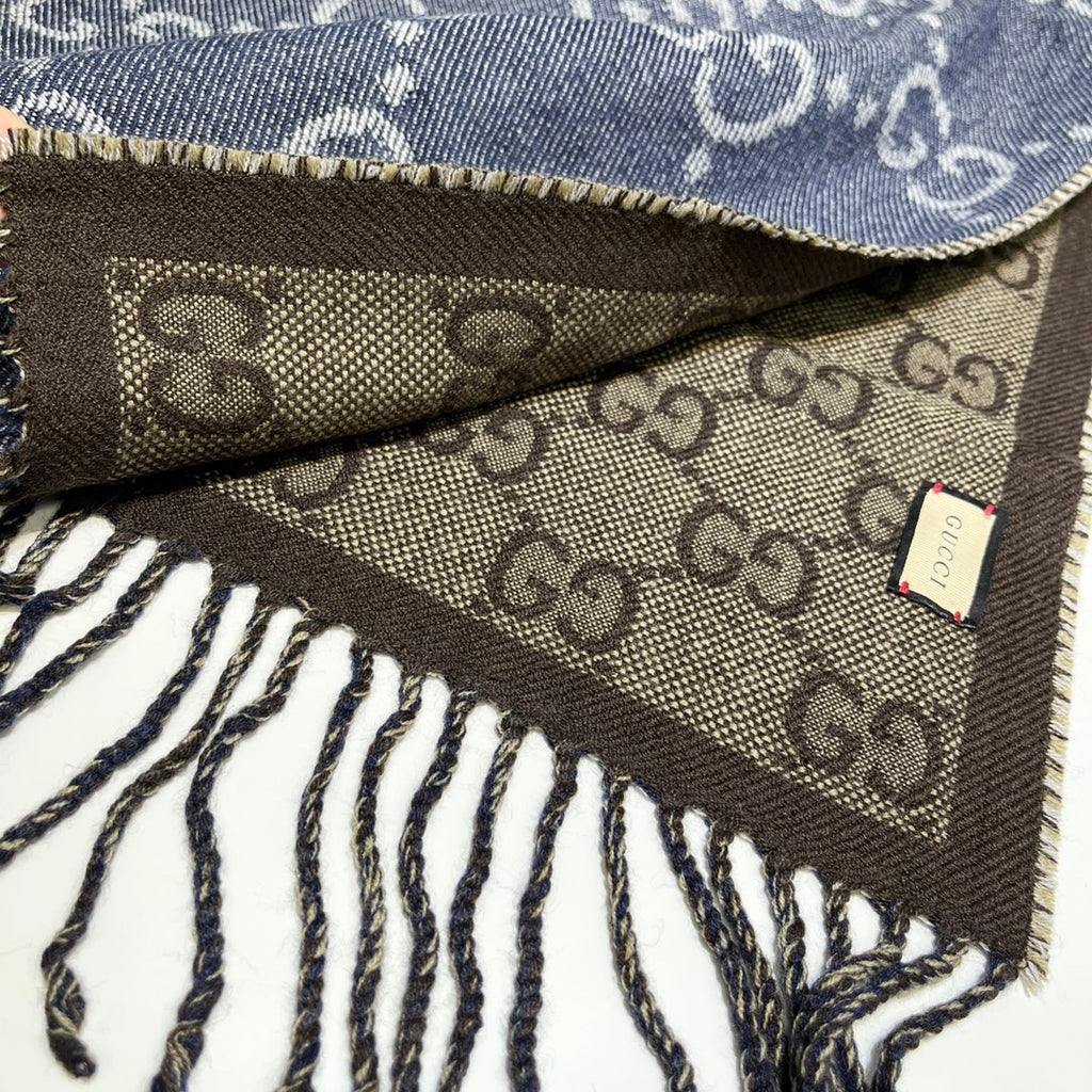 Gucci Jacquard Logo Detail Scarf - 979032619 - Photo 7