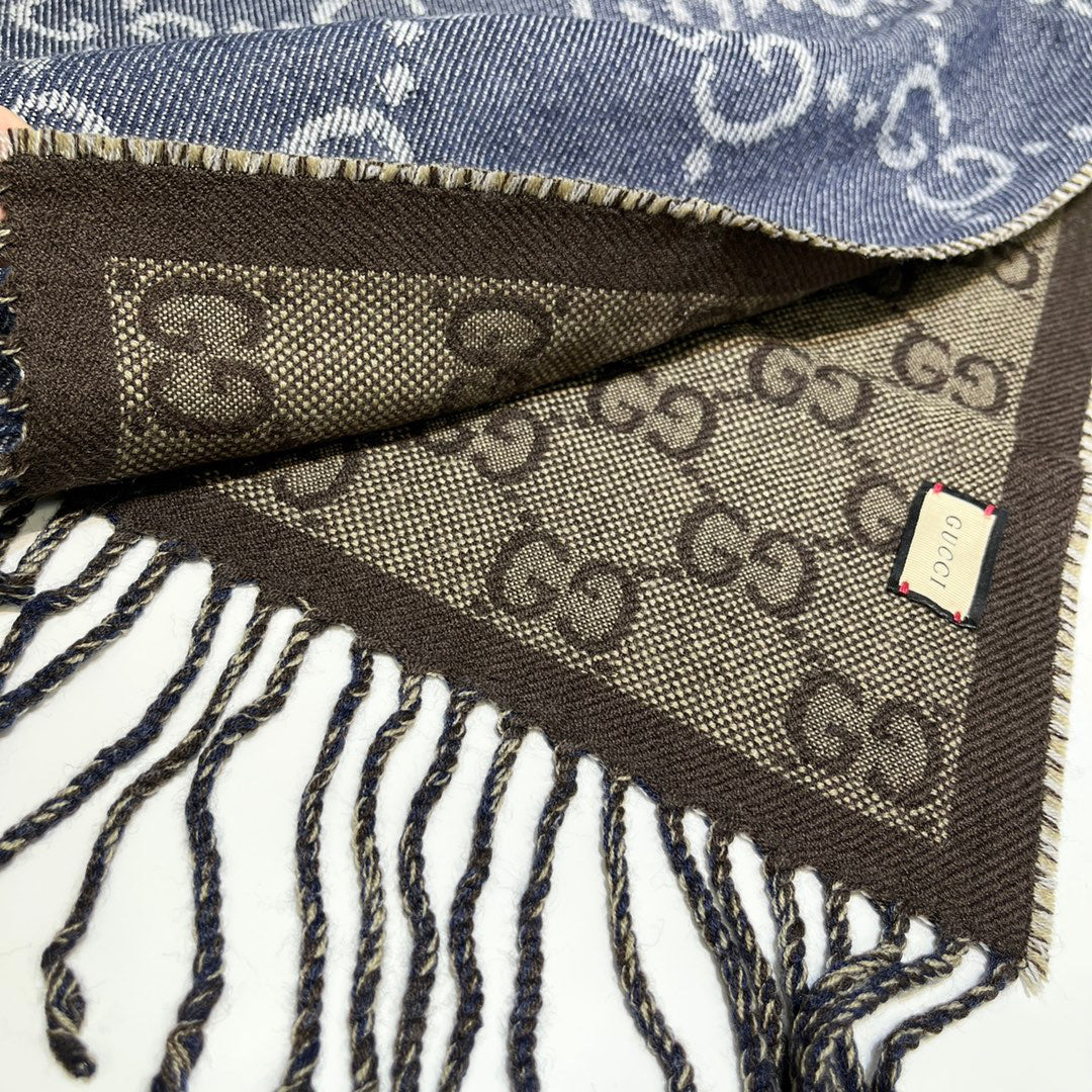 Gucci Jacquard Logo Detail Scarf - 979032619 - Photo 7